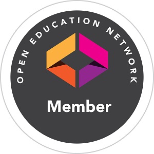 Image of Open Education Network Member Badge with OEN logo